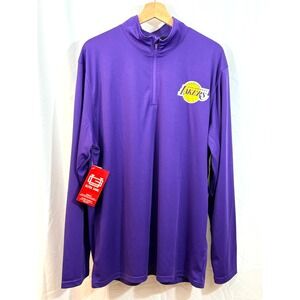 Los Angeles Lakers 1/4 Zip Lightweight Shirt Pullover Basketball Size XL